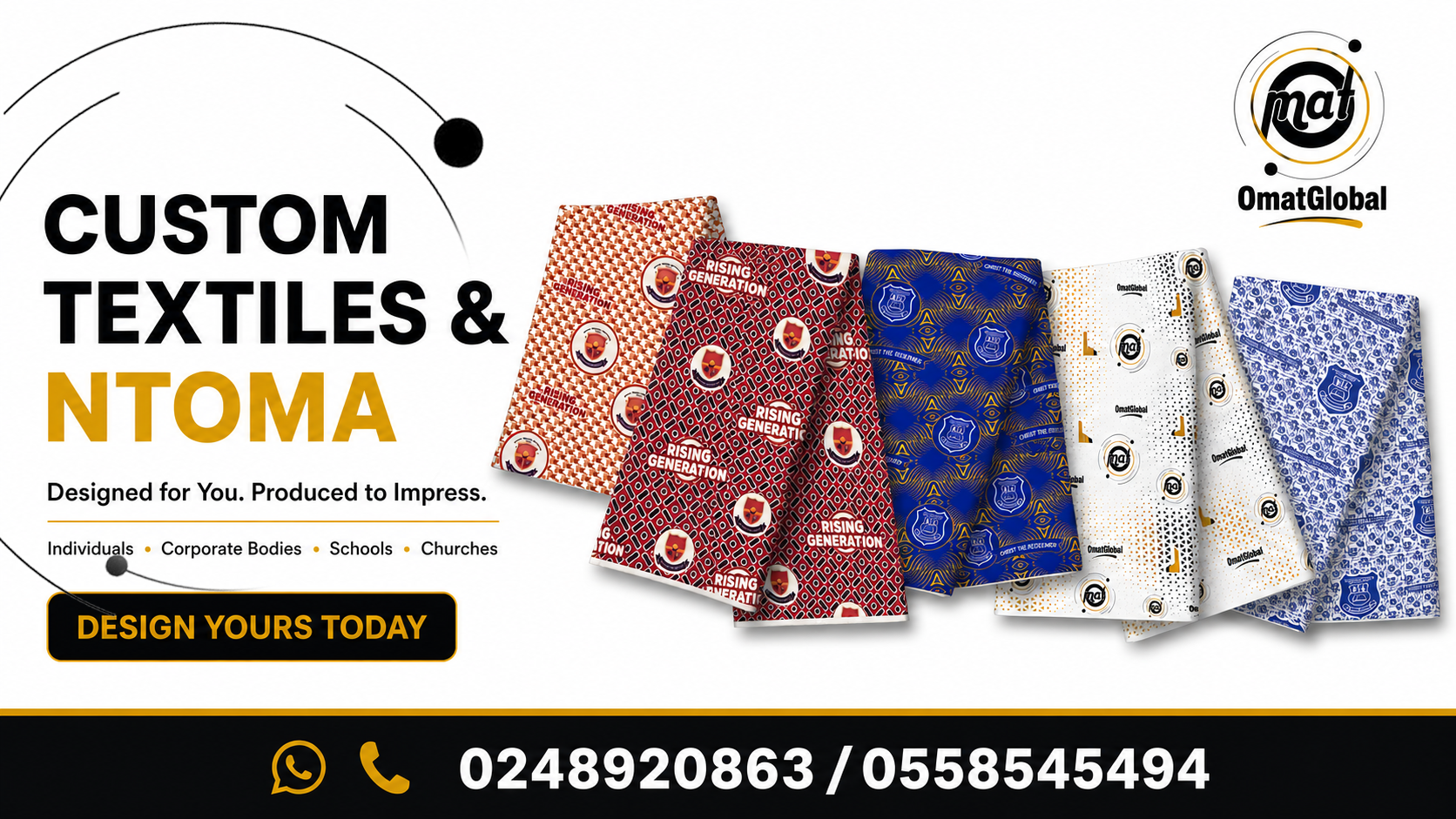 OmatGlobal textiles and Ntoma production samples